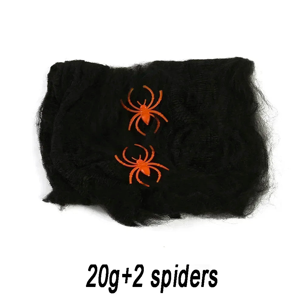 Halloween Decoration Spider Cotton Thread Spider Web Party Props Haunted House Artificial Spider Web Home Scary Party Decora