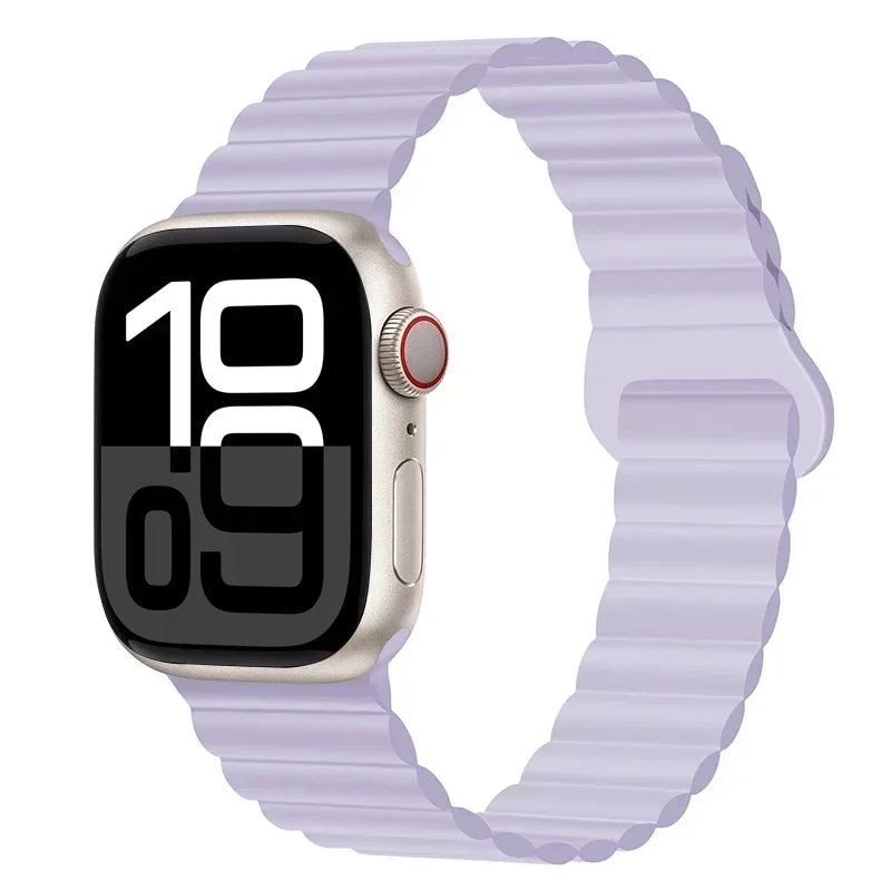 Magnetic Strap For Apple Watch Bands 46mm 42mm 49mm 45mm 44mm 41mm Silicone Sport Bracelet iWatch Series ultra 10 9 8 7 6 5 SE