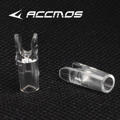 50pcs Archery ID3.2/4.2/6.2/5.2/8mm Arrow Aluminum Pin or Plastic L Nock Carbon Arrow Shaft Compound Bow Fiber Hunting Shooting