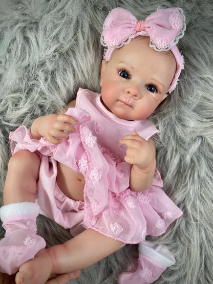 MRB 18 Inch Bettie Full Body Vinyl Girl Washable Reborn Baby Doll With Painted Lifelike Hair Bebe Reborn Christmas Toys