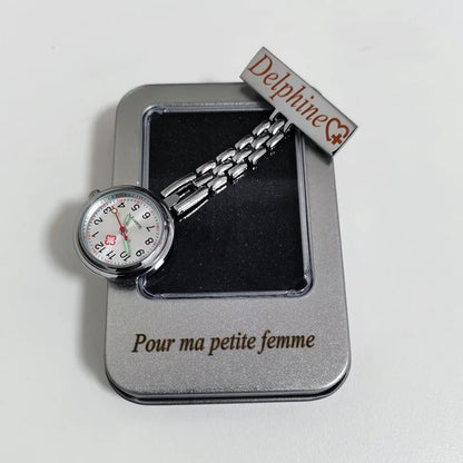 FREE Personalized Your Name Logo Doctor Clock Stethoscope Customize Engrave Medical Hospital Healthcare Pocket FOB Nurse Watch