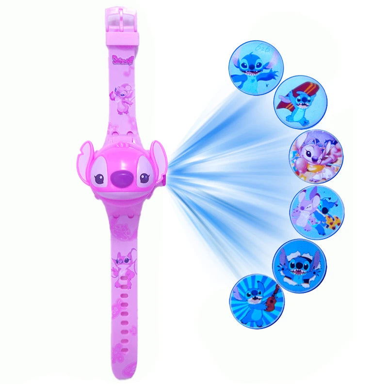 3D Cartoon Stitch Kids Watches For Girls Projection Unicorn Mickey Children Watch Digital Clock Gift Dropshipping montre enfant