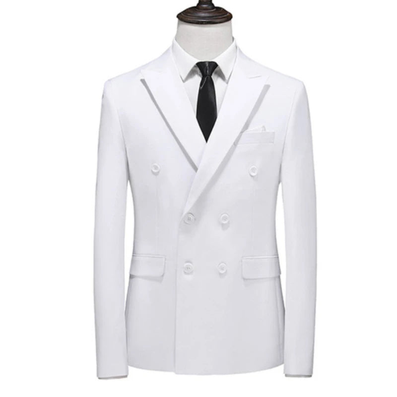 2025 Brand Fashion Men Double Breasted Tuxedo Business Suit/Male Slim Fit  Korean Casual Clothing/Men's Casual Jacket Blazers