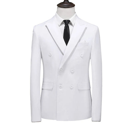 2025 Brand Fashion Men Double Breasted Tuxedo Business Suit/Male Slim Fit  Korean Casual Clothing/Men's Casual Jacket Blazers