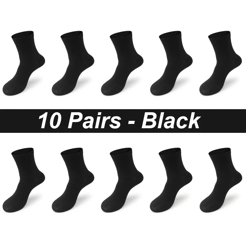 5/10 Pairs Men Socks Bamboo Fiber Short Ankle Socks Spring Summer Autumn Winter Business Breathable Male Long Sock Meias Man Sox