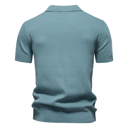 2025 New Summer Premium Solid Color Men's Golf Polo Shirt for Collared Breathable Fabric Social Casual Top Male Polo Shirts