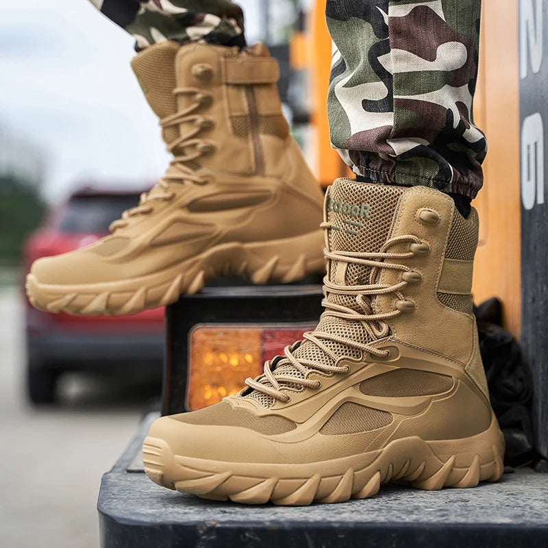 Men Shoes Tactical Boots Special Forces Field Man Boot Lightweight Outdoor Non-Slip Men Zapatillas Hombre Motorcycle Boots