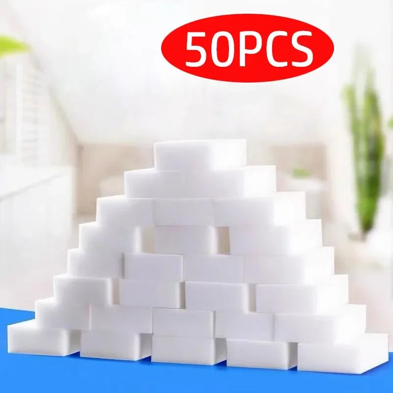 20/50/100PCS White Magic Sponge Cleaner Nano Melamine Cleaning Sponge for Dish Washing Kitchen Bathroom Household Cleaning Tools
