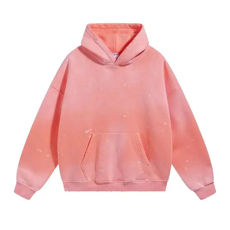 IEFB Spring New Trendy Sets Washed Sweatshirt Sweatpants Splash-ink Spray Dye Velvet Hoodies Autumn Male Wear Menwear 9W125