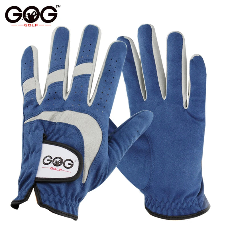Golf Glove For Men 1pc Blue Sport Fabric Breathable Left Right Hand New Brand Dropship Magic Tape baseball Tennis Glove