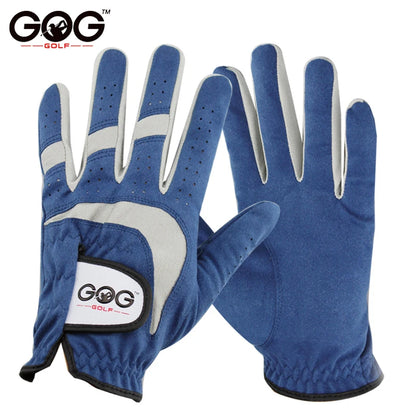 Golf Glove For Men 1pc Blue Sport Fabric Breathable Left Right Hand New Brand Dropship Magic Tape baseball Tennis Glove