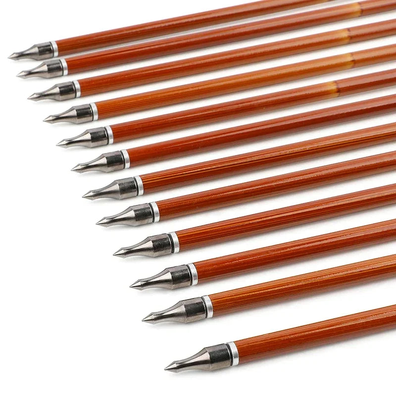 6/12pcs Mixed Carbon Arrows SP500 31.5" Inset Nock 4inch Brown Turkey Feathers ID 6.2mm OD7.8mm for Bow Archery Shooting Hunting