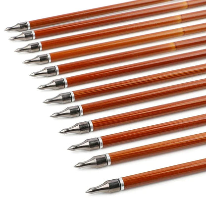 6/12pcs Mixed Carbon Arrows SP500 31.5" Inset Nock 4inch Brown Turkey Feathers ID 6.2mm OD7.8mm for Bow Archery Shooting Hunting