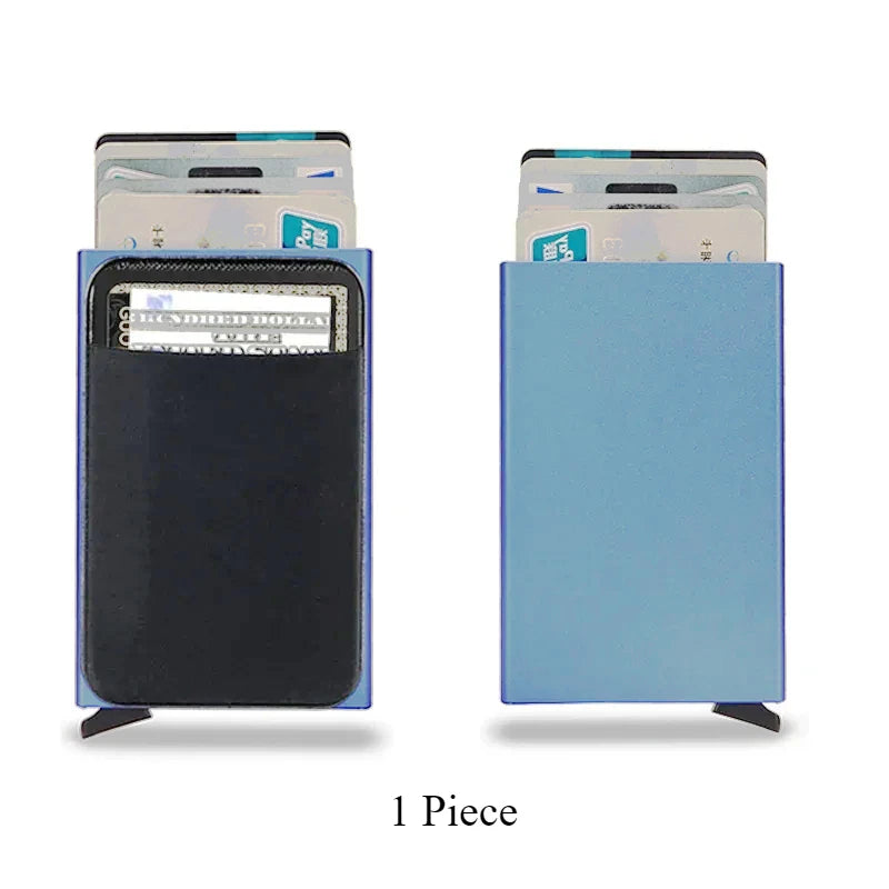 ID Bank Credit Card Holder Men's Wallet Anti Rfid Blocking Protected Magic Business Anti-theft Slim Thin Men Money CardHolder