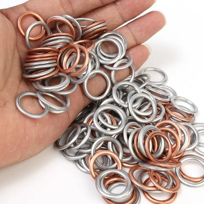 Oil Drain Plug Gasket Aluminum/Copper Crush Washer N0138157 for VW Audi Passat B5/B6 Golf 7/6 Tiguan A3 A4 Q5 Q7 Leak-Proof Seal