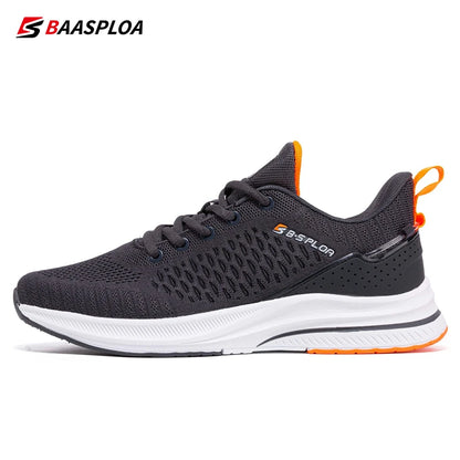 Baasploa Men Running Shoes Lightweight Sport Shoes Mesh Breathable Casual Sneakers Non-Slip Outdoor for Men New Arrival
