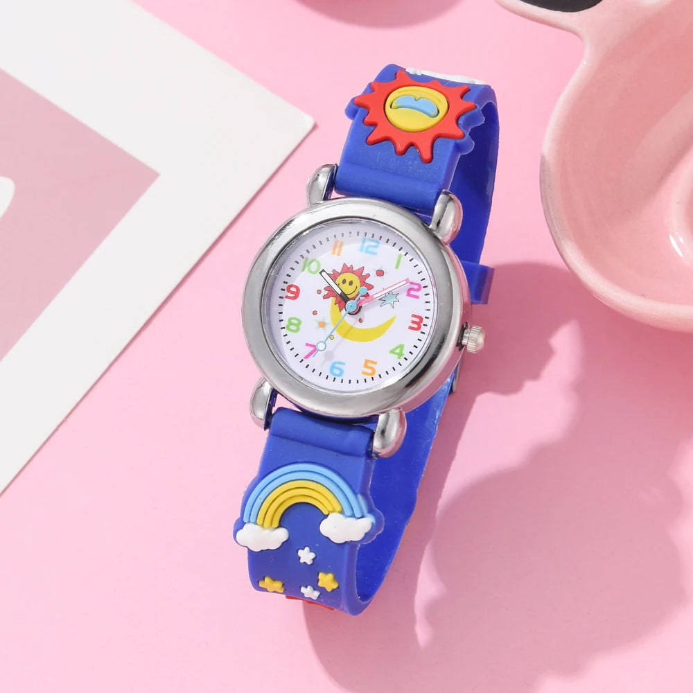 2023 New Children Watches Silicone Quartz Cute Wristwatch Birthday Gift Kid Girl Boy Study Time Girl Watch Reloj Montre