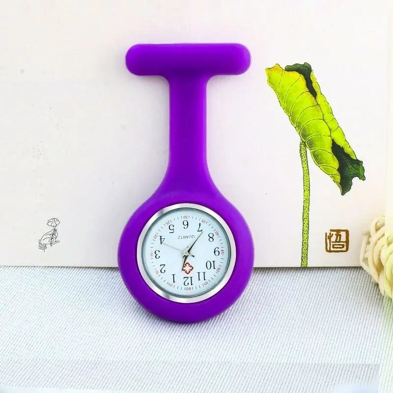 1PC Silicone Nurse Watch Simple, Fashionable, Cute Wall Watch Nurse Pocket Watch Jelly Watch