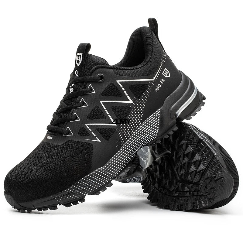 Fashion Safety Shoes Men Steel Toe Sneakers Puncture Proof Breathable Work Safety Boots Man Comfy Work Shoes Male Security Boots