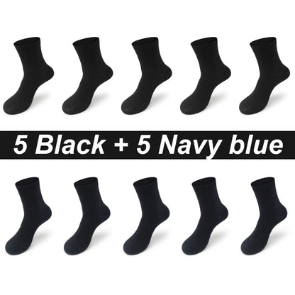 5/10 Pairs Men Socks Bamboo Fiber Short Ankle Socks Spring Summer Autumn Winter Business Breathable Male Long Sock Meias Man Sox