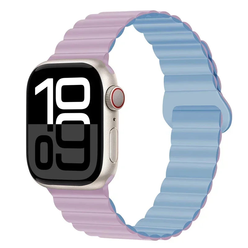Magnetic Strap For Apple Watch Bands 46mm 42mm 49mm 45mm 44mm 41mm Silicone Sport Bracelet iWatch Series ultra 10 9 8 7 6 5 SE