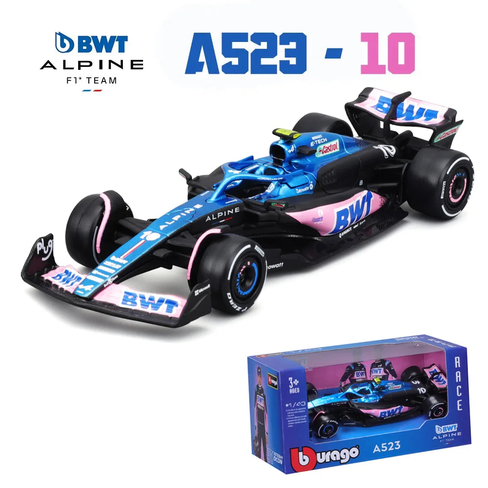 Bburago 1:43 2024 RB20 SF24 W14 W13 SF23 MCL60 RB19 RB18 W12 F1 Racing Formula Car Static Simulation Diecast Alloy Model Car