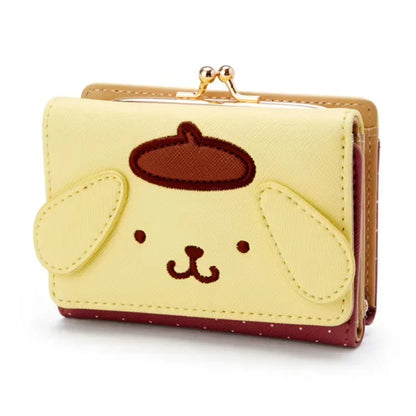 Sanrio Hello Kitty Tasche Kawaii Cinnamoroll My Melody Kuromi Lässige Mode PU Leder Brieftasche Niedliche Klappkarte Tasche Geburtstagsgeschenke 
