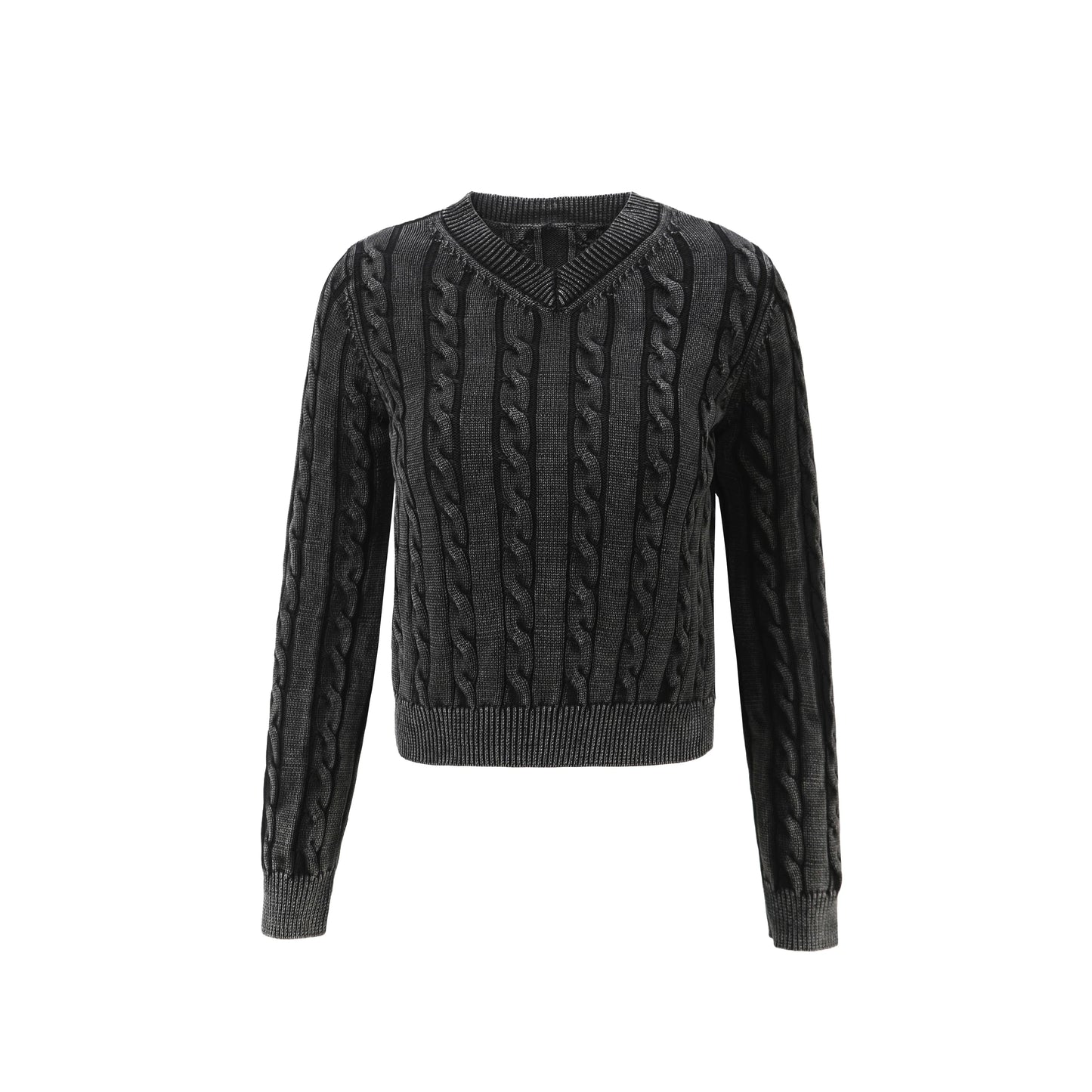 AP 2026 Women Washed Sweater Autumn and Winter Cable Sweater Stretch Skirt and Fashion Leather Skirt