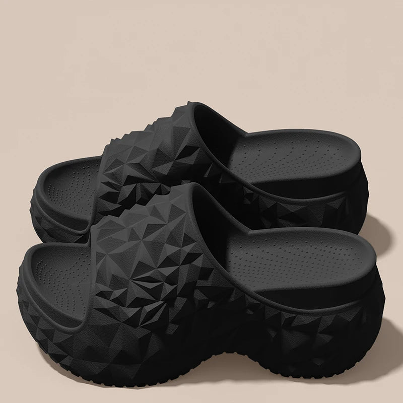 Women's Chunky Platform Slippers Summer Comfort Soft Thick Bottom Slides Woman for Sandals New Open Toe Non-slip Beach Shoes