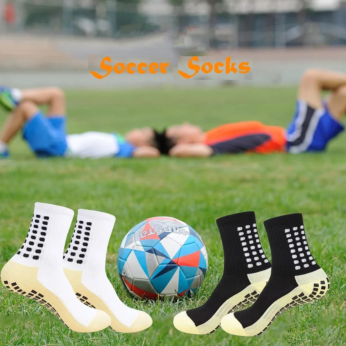 4 Pairs Anti-slip Football Socks Men Woman Non-slip Soccer Basketball Tennis Sport Socks Grip Cycling Riding Yoga Socks