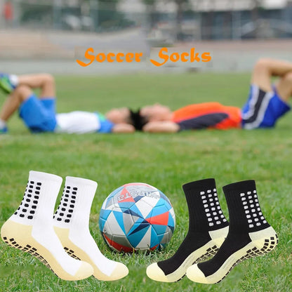 4 Pairs Anti-slip Football Socks Men Woman Non-slip Soccer Basketball Tennis Sport Socks Grip Cycling Riding Yoga Socks