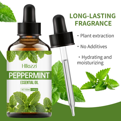 30ml/60ml/100ml plant extract mint body care essential oil lasting light fragrance suitable for face, hair, skin, body