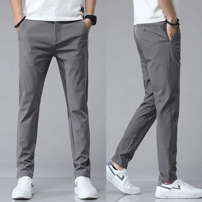 2024 Spring Summer Ultra-thin Men's Stretch Slim Straight Casual Pants High Quality Fashion Breathable Golf Sports Trousers