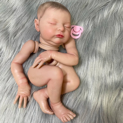 20Inch Already Painted Reborn Doll Kit Laura 3D Painted Skin Mold High Quality Handmade Newborn Baby Doll Parts With Cloth Body