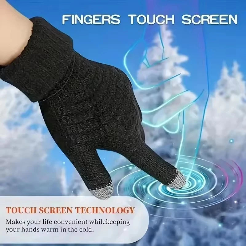 Winter New Outdoor Skiing Gloves with Mobile Phone Touch Screen Operation Men's and Women's Thick Warm Sports Gloves