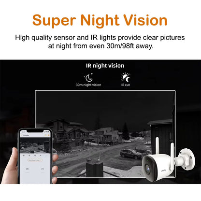 IMOU Bullet 3C 3MP5MP Wifi IP Camera Automatic Tracking IP67 AI Human&Vehicle Detection Outdoor Surveillance Security Protection