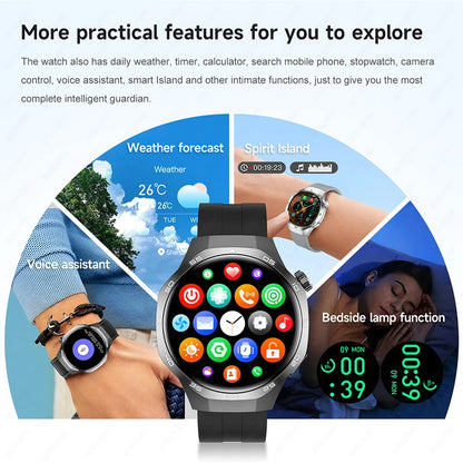 2025 New Watch 5 MAX Smart Watch HD AMOLED Screen NFC GPS Tracker Bluetooth Call Waterproof Sports Health Smartwatch Men Women