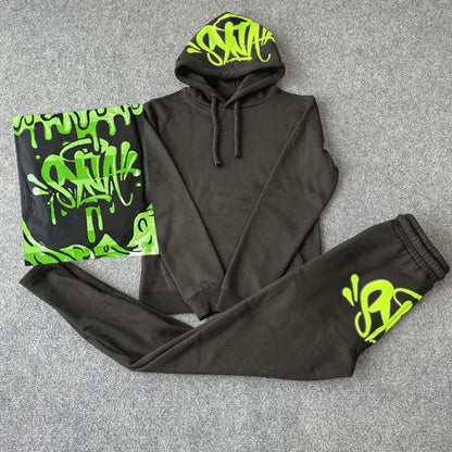 Sy Fashion Street Casual Tracksuits Tops Long Pants Set Winter Cotton Hip Hop Men Women Unisex Hooded Sweatshirt Sports Trousers