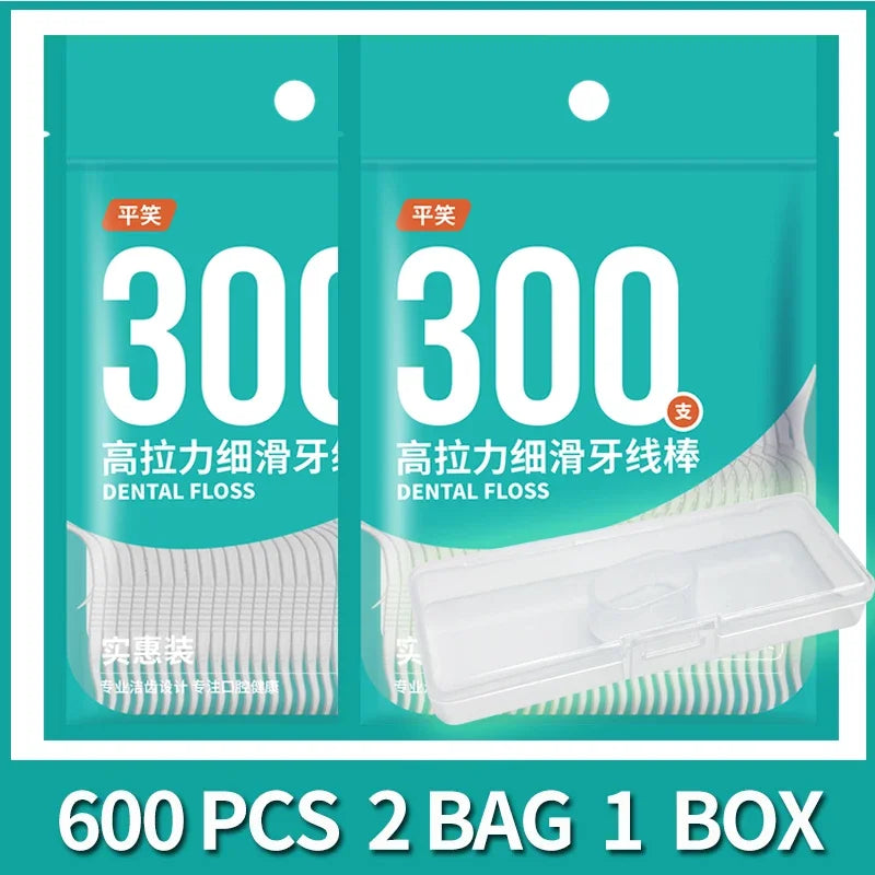 Wholesale 600PCS Dental Floss Dental Floss Picks Clean Between Teeth Interdental Brush Toothpick Floss Picks Oral Hygiene Care