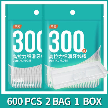 Wholesale 600PCS Dental Floss Dental Floss Picks Clean Between Teeth Interdental Brush Toothpick Floss Picks Oral Hygiene Care