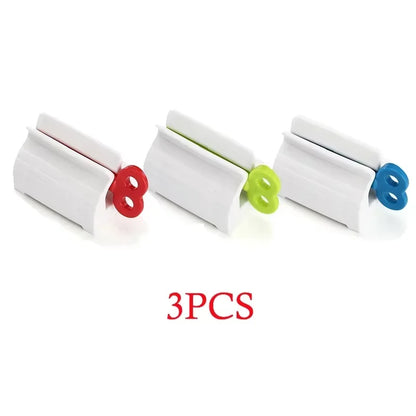 Toothpaste squeezer, roller tube toothpaste squeezer with frosted handle, toothpaste holder, vertical bathroom organizer