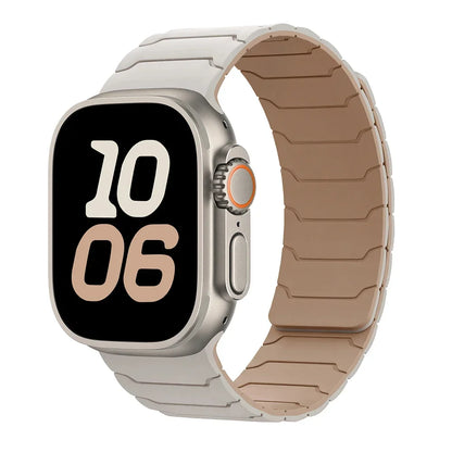 Strap For Apple Watch ultra 2 Band 49mm 44mm 45mm 40mm 42mm 46mm 41mm 38mm Magnetic Silicone Bracelet IWatch Series 10 SE 9 8 7
