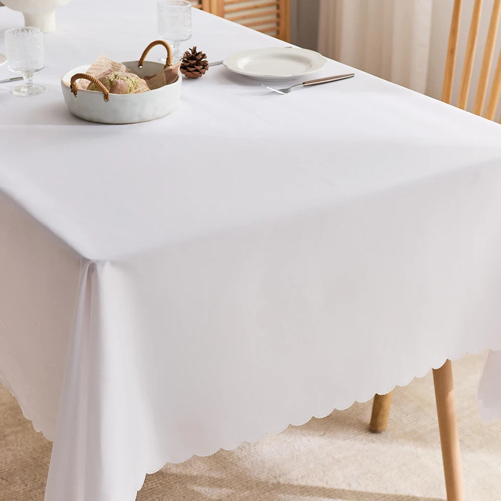 white tablecloth home dinner party oversized table cover wedding banquet outdoor party cover hotel decoration tablecloths