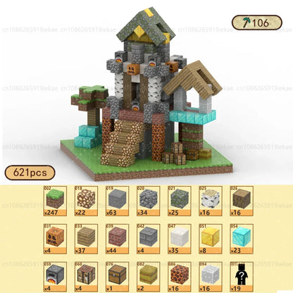 Magnetische Bausteine ​​Mine World Magnetwürfel-Set für Jungen und Mädchen, Kinder ab 3 Jahren, DIY-Modell, Kinder, STEM, sensorisches Spielzeug, Geschenk 