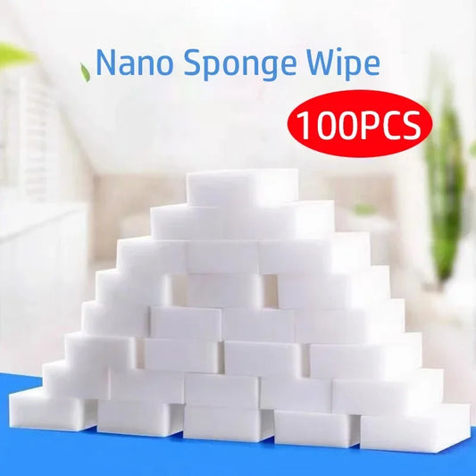 20/50/100PCS White Magic Sponge Cleaner Nano Melamine Cleaning Sponge for Dish Washing Kitchen Bathroom Household Cleaning Tools