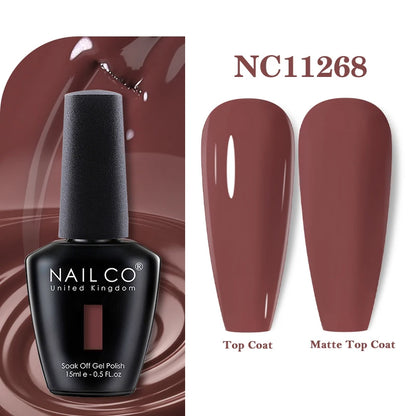 NAILCO 131Colors Vernis Semi Permanent UV Varnish Gel Nail Polish Nails Art Gel Manicure TOP BASE Varnish Hybrid