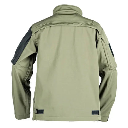 Tactical Shark Men's Soft Shell Jacket Fleece Lined Waterproof Warm Outdoor Combat Coat with Multiple Pockets Windbreaker