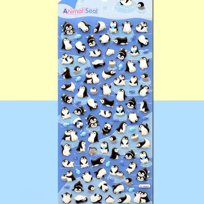 1Sheets Christmas 3D Puffy Bulk Stickers Cartoon Santa Claus Sticker DIY Scrapbook Decoration Funny Kids Classic Toy Gift random