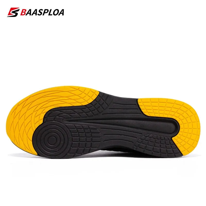 Baasploa Men Running Shoes Lightweight Sport Shoes Mesh Breathable Casual Sneakers Non-Slip Outdoor for Men New Arrival