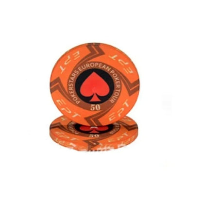 10 Pcs Portable Convenient Professional Sports Ceramic Chips Chess Poker Match Club Special Entertainment Equipment